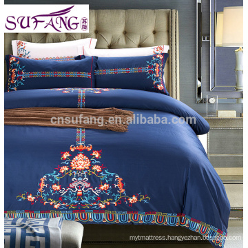 4pcs cotton embroidery bed sheet/design home textile/bed sheet set